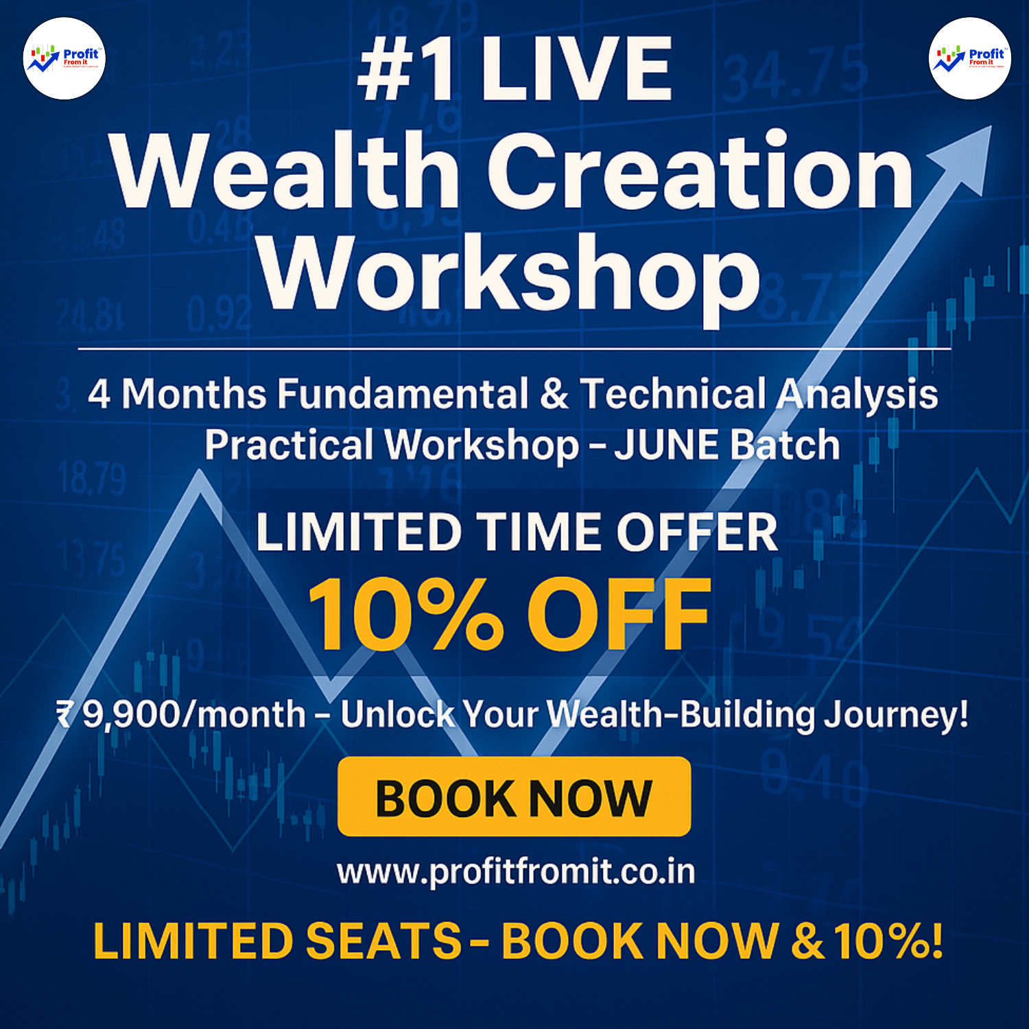 #1 LIVE Wealth Creation Workshop – June 2025 Batch Learn Fundamental & Technical Analysis | 10% OFF – Limited Time Offer